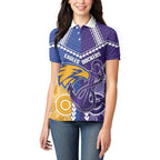Custom Football Eagles and Dockers Women Polo Shirt 2026 Together Aboriginal Polynesian Pattern