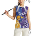 Custom Football Eagles and Dockers Women Sleeveless Polo Shirt 2026 Together Aboriginal Polynesian Pattern