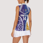 Custom Football Eagles and Dockers Women Sleeveless Polo Shirt 2026 Together Aboriginal Polynesian Pattern