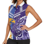 Custom Football Eagles and Dockers Women Sleeveless Polo Shirt 2026 Together Aboriginal Polynesian Pattern