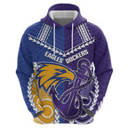 Custom Football Eagles and Dockers Zip Hoodie 2026 Together Aboriginal Polynesian Pattern