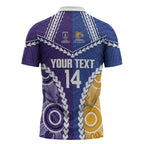 Custom Football Eagles and Dockers Zipper Polo Shirt 2026 Together Aboriginal Polynesian Pattern