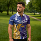 Custom Football Eagles and Dockers Zipper Polo Shirt 2026 Together Aboriginal Polynesian Pattern
