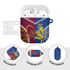 Rugby Broncos and Eels AirPods Case 2026 Together Aboriginal Polynesian Pattern