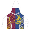 Rugby Broncos and Eels Apron 2026 Together Aboriginal Polynesian Pattern
