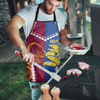 Rugby Broncos and Eels Apron 2026 Together Aboriginal Polynesian Pattern