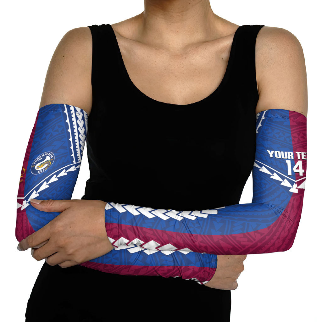 Custom Rugby Broncos and Eels Arm Sleeves 2026 Together Aboriginal Polynesian Pattern