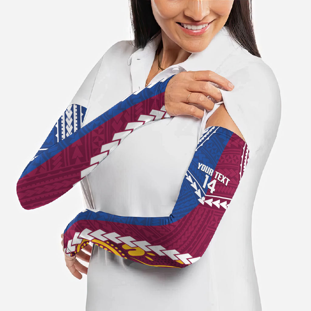 Custom Rugby Broncos and Eels Arm Sleeves 2026 Together Aboriginal Polynesian Pattern