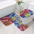 Rugby Broncos and Eels Bathroom Set 2026 Together Aboriginal Polynesian Pattern