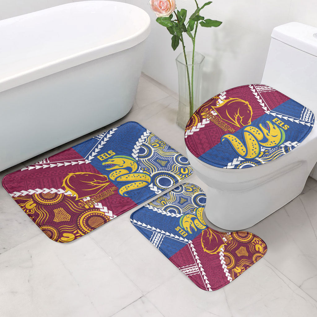 Rugby Broncos and Eels Bathroom Set 2026 Together Aboriginal Polynesian Pattern