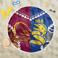 Rugby Broncos and Eels Beach Blanket 2026 Together Aboriginal Polynesian Pattern