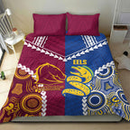 Rugby Broncos and Eels Bedding Set 2026 Together Aboriginal Polynesian Pattern