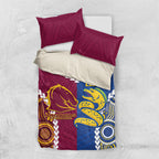 Rugby Broncos and Eels Bedding Set 2026 Together Aboriginal Polynesian Pattern
