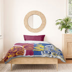 Rugby Broncos and Eels Bedding Set 2026 Together Aboriginal Polynesian Pattern