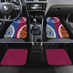 Custom Rugby Broncos and Eels Car Mats 2026 Together Aboriginal Polynesian Pattern