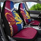 Rugby Broncos and Eels Car Seat Cover 2026 Together Aboriginal Polynesian Pattern