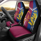 Rugby Broncos and Eels Car Seat Cover 2026 Together Aboriginal Polynesian Pattern