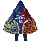 Custom Rugby Broncos and Eels Cloak 2026 Together Aboriginal Polynesian Pattern
