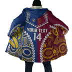 Custom Rugby Broncos and Eels Cloak 2026 Together Aboriginal Polynesian Pattern