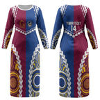 Custom Rugby Broncos and Eels Couples Matching Long Sleeve Bodycon Dress and Hawaiian Shirt 2026 Together Aboriginal Polynesian Pattern LT14