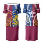 Custom Rugby Broncos and Eels Couples Matching Puletasi and Long Sleeve Button Shirt 2026 Together Aboriginal Polynesian Pattern LT14