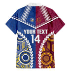 Custom Rugby Broncos and Eels Family Matching Off Shoulder Maxi Dress and Hawaiian Shirt 2026 Together Aboriginal Polynesian Pattern