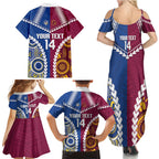 Custom Rugby Broncos and Eels Family Matching Summer Maxi Dress and Hawaiian Shirt 2026 Together Aboriginal Polynesian Pattern