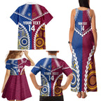 Custom Rugby Broncos and Eels Family Matching Tank Maxi Dress and Hawaiian Shirt 2026 Together Aboriginal Polynesian Pattern