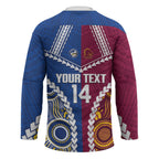Custom Rugby Broncos and Eels Hockey Jersey 2026 Together Aboriginal Polynesian Pattern