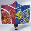 Rugby Broncos and Eels Hooded Blanket 2026 Together Aboriginal Polynesian Pattern