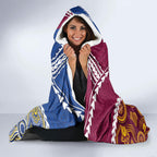 Rugby Broncos and Eels Hooded Blanket 2026 Together Aboriginal Polynesian Pattern