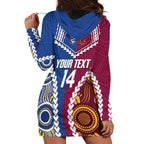 Custom Rugby Broncos and Eels Hoodie Dress 2026 Together Aboriginal Polynesian Pattern