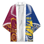 Custom Rugby Broncos and Eels Kimono 2026 Together Aboriginal Polynesian Pattern