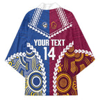 Custom Rugby Broncos and Eels Kimono 2026 Together Aboriginal Polynesian Pattern