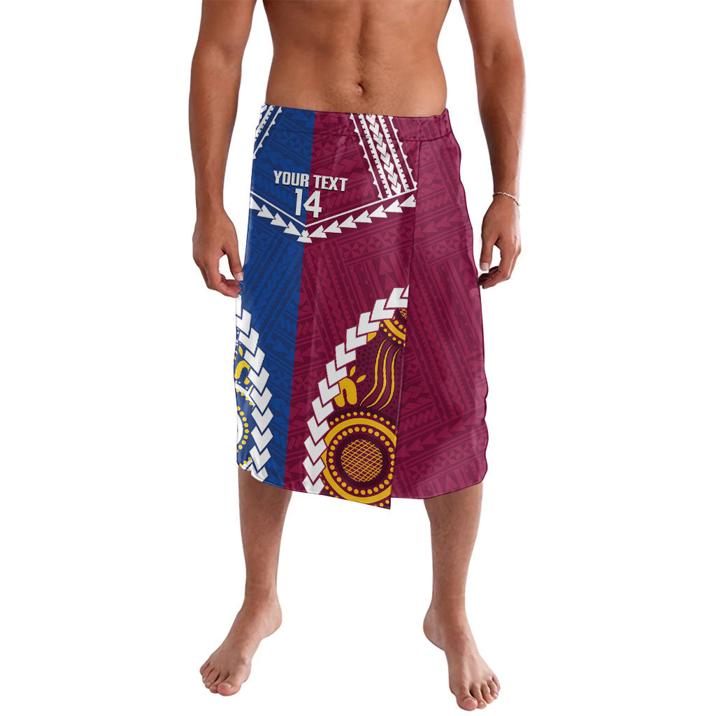 Custom Rugby Broncos and Eels Lavalava 2026 Together Aboriginal Polynesian Pattern