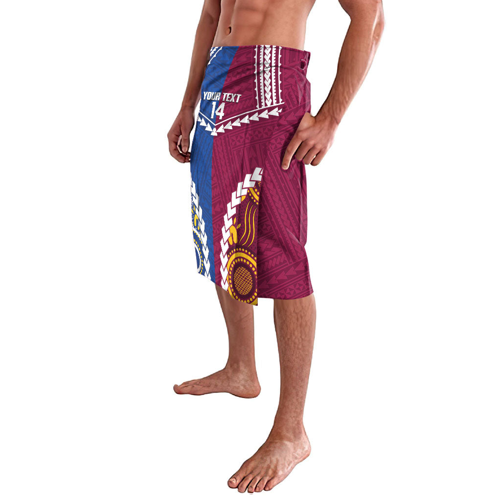 Custom Rugby Broncos and Eels Lavalava 2026 Together Aboriginal Polynesian Pattern