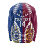 Custom Rugby Broncos and Eels Long Sleeve Shirt 2026 Together Aboriginal Polynesian Pattern