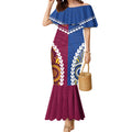 Custom Rugby Broncos and Eels Mermaid Dress 2026 Together Aboriginal Polynesian Pattern
