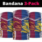 Rugby Broncos and Eels Neck Gaiter 2026 Together Aboriginal Polynesian Pattern