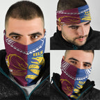 Rugby Broncos and Eels Neck Gaiter 2026 Together Aboriginal Polynesian Pattern