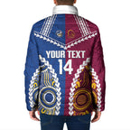 Custom Rugby Broncos and Eels Padded Jacket 2026 Together Aboriginal Polynesian Pattern
