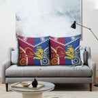 Rugby Broncos and Eels Pillow Cover 2026 Together Aboriginal Polynesian Pattern