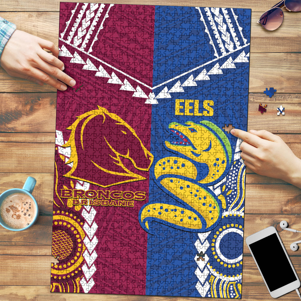 Rugby Broncos and Eels Puzzle 2026 Together Aboriginal Polynesian Pattern