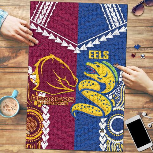 Rugby Broncos and Eels Puzzle 2026 Together Aboriginal Polynesian Pattern