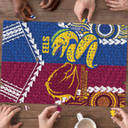 Rugby Broncos and Eels Puzzle 2026 Together Aboriginal Polynesian Pattern