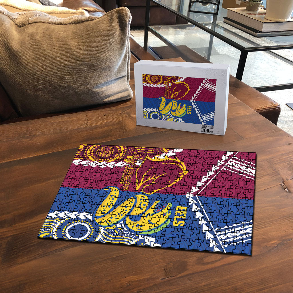 Rugby Broncos and Eels Puzzle 2026 Together Aboriginal Polynesian Pattern