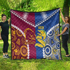 Rugby Broncos and Eels Quilt 2026 Together Aboriginal Polynesian Pattern