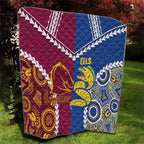 Rugby Broncos and Eels Quilt 2026 Together Aboriginal Polynesian Pattern