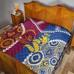 Rugby Broncos and Eels Quilt 2026 Together Aboriginal Polynesian Pattern