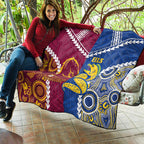 Rugby Broncos and Eels Quilt 2026 Together Aboriginal Polynesian Pattern